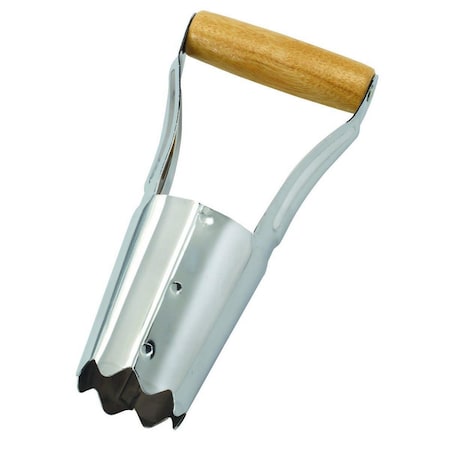 Curtilage Chrome Plated Hand Bulb Planter, Natural CU2145415